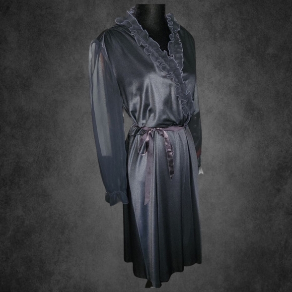 Vintage whimsygoth ruffled black dress - Picture 1 of 4